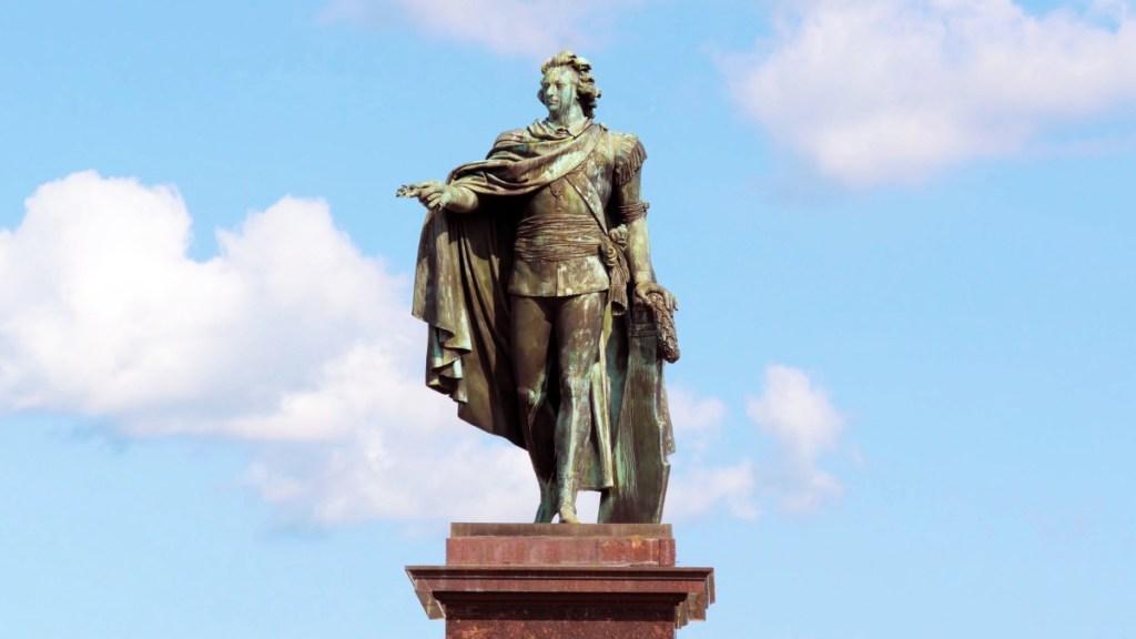 Eine Statue des Königs Gustav III. von Schweden.