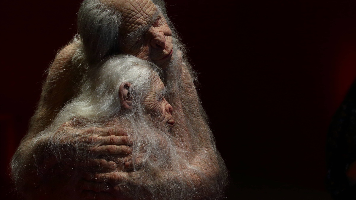 Mensch-Tier-Mischwesen: Kunstwerk von Patricia Piccinini.