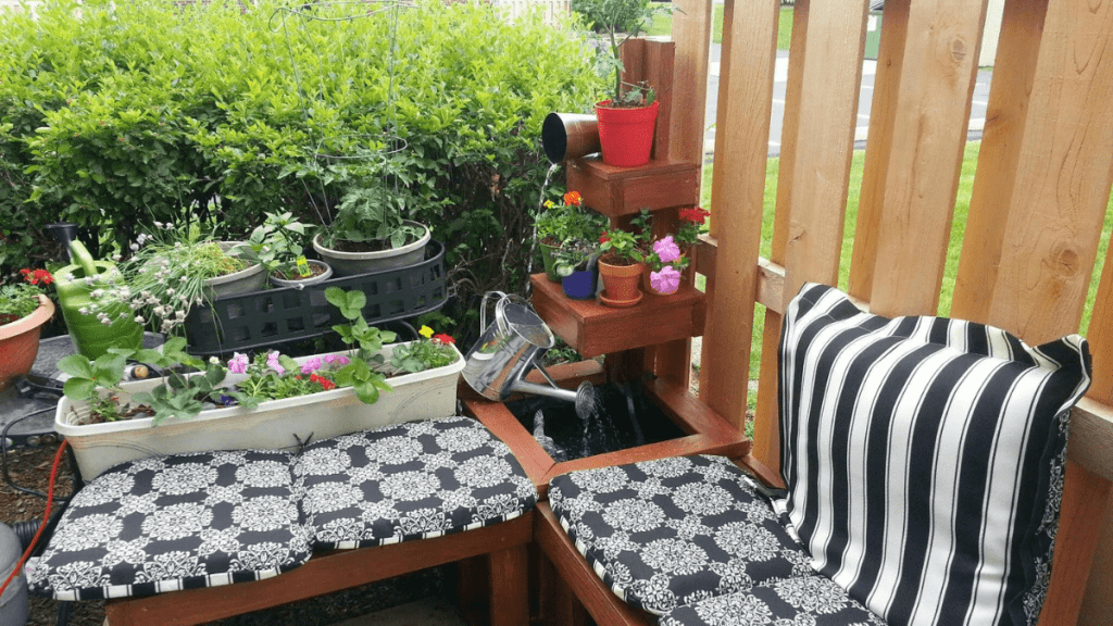 Die fertige Mini-Terrasse