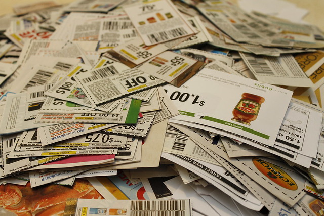 Coupon Pile Stock Photo