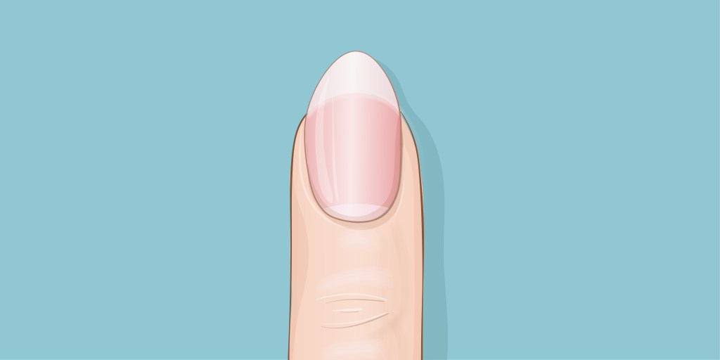 Die Illustration eines Fingers mit langem Nagel.