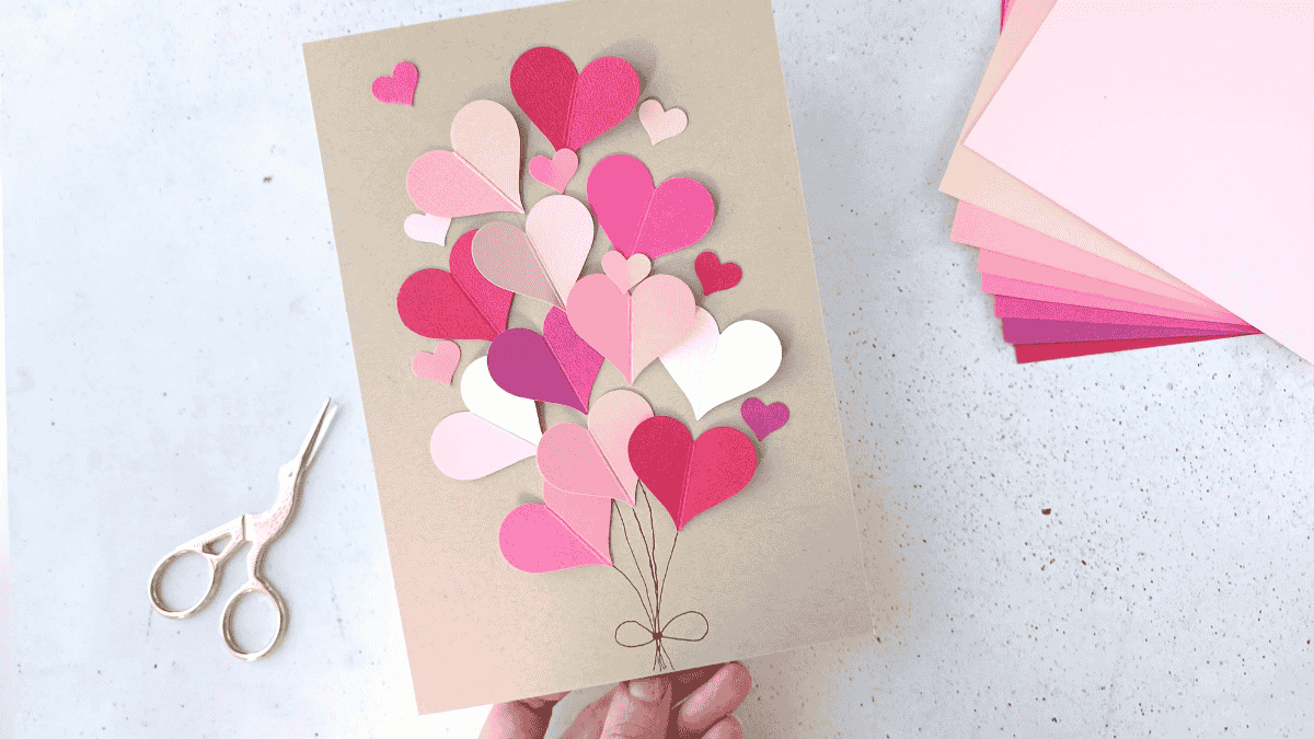 Karte zum Valentinstag